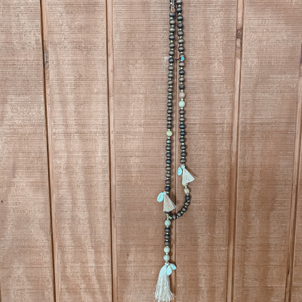 Beaded with Fraying and Seashell Detailing